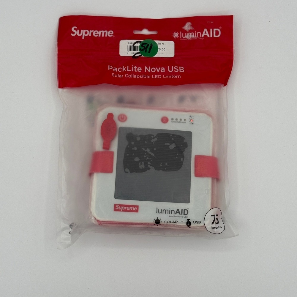 Supreme luminAID PackLite Nova USB Solar Collapsible LED Lantern Red
